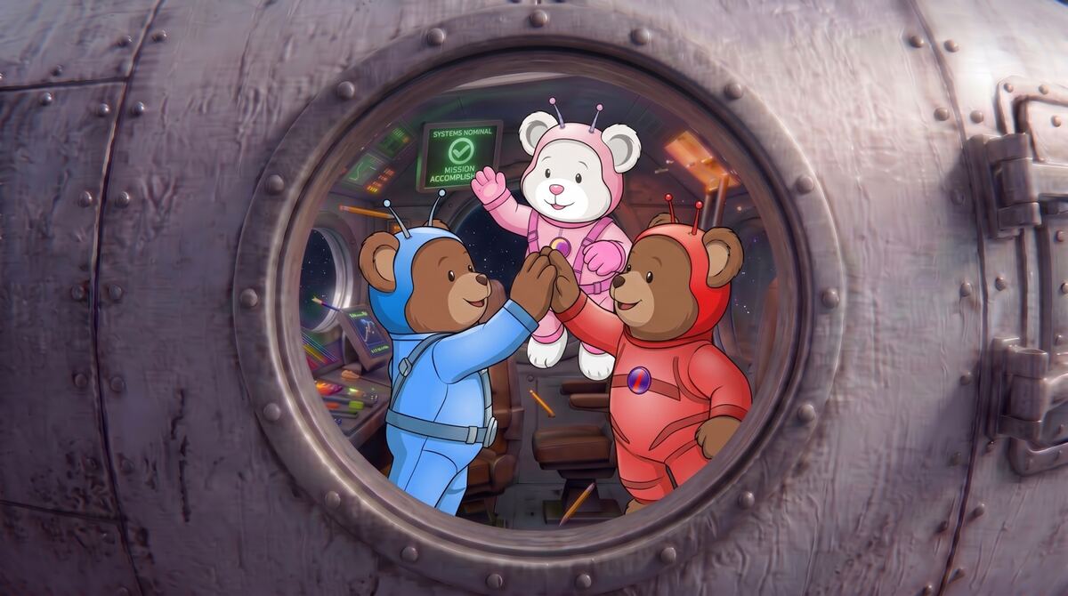 Second rejected non-canon Cosmic Cubs character render showing continuity drift